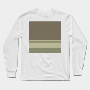A striking variation of Quincy, Pastel Brown, Camouflage Green, Sage and Artichoke stripes. Long Sleeve T-Shirt